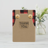 Flannel and Overalls Thank You Card (Standing Front)