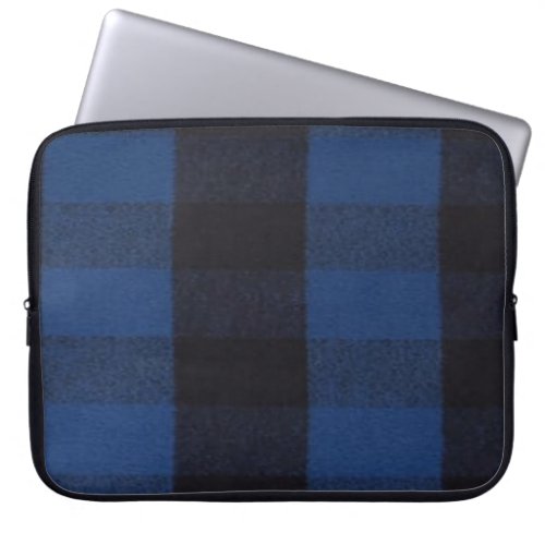 Flannel Buffalo Plaid Blue lumberjack texture Laptop Sleeve