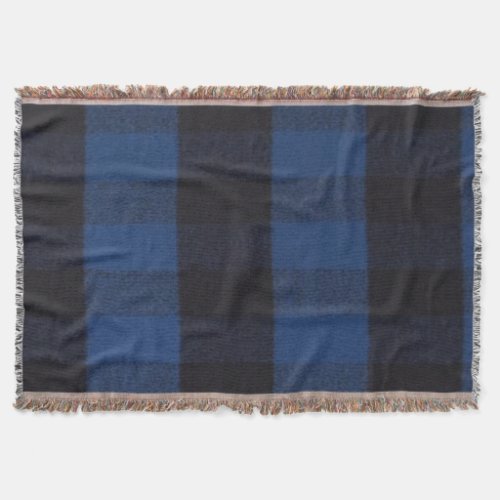 Flannel Buffalo Plaid Blue lumberjack texture Throw Blanket