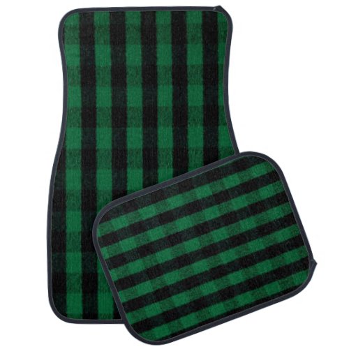 Flannel Buffalo Plaid Green lumberjack texture Car Floor Mat