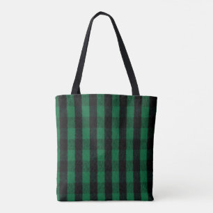 Flannel Buffalo Plaid Green lumberjack texture Tote Bag