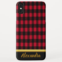 Flannel Buffalo Plaid Red lumberjack texture
