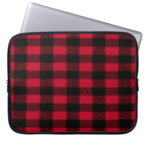 Flannel Buffalo Plaid Red lumberjack texture Laptop Sleeve