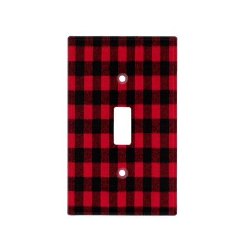 Flannel Buffalo Plaid Red lumberjack texture Light Switch Cover