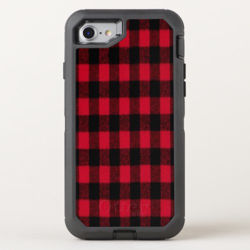 Flannel Buffalo Plaid Red lumberjack texture OtterBox Defender iPhone SE87 Case