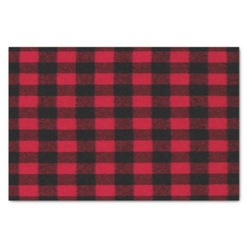 Flannel Buffalo Plaid Red lumberjack texture Tissue Paper