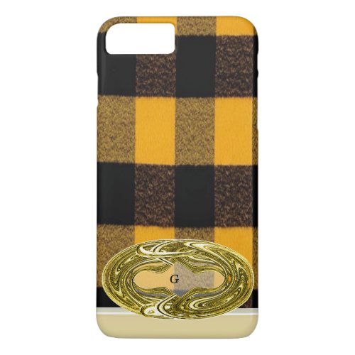 Flannel Buffalo Plaid Yellow lumberjack texture iPhone 8 Plus7 Plus Case