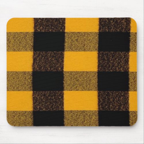 Flannel Buffalo Plaid Yellow lumberjack texture Mouse Pad
