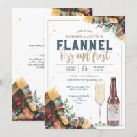Flannel Fizz and Frost Couples Shower Invitation