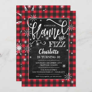Flannel & Fizz Birthday Invitation