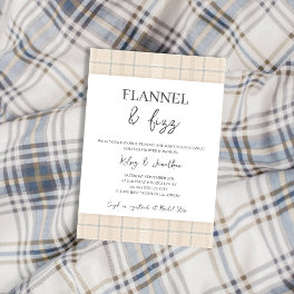 Flannel & Fizz Fall Rustic Casual Couples Shower Invitation