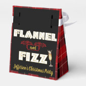 Flannel & Fizz | Red & Black Buffalo Plaid Favor Boxes (Back Side)