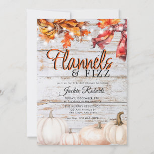 Flannel   Fizz   Rustic Bridal Shower Invitation