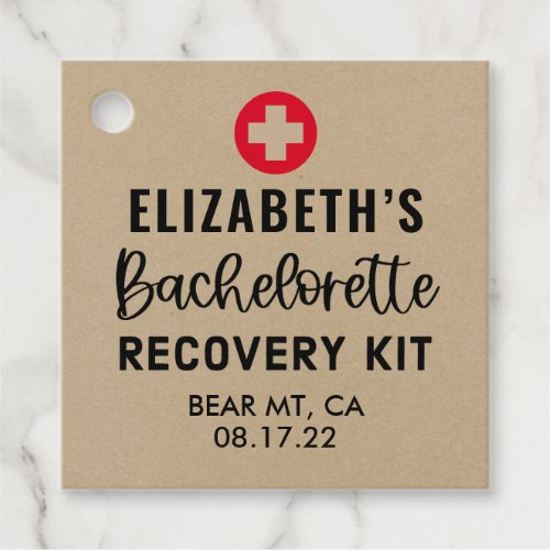 Flannel Fling Bachelorette Recovery Kit  Favor Tags