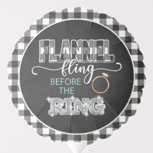 Flannel Fling Before the Ring Balloon - White