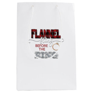 Flannel Fling Before the Ring Gift Bag - Red