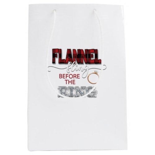 Flannel Fling Before the Ring Gift Bag _ Red