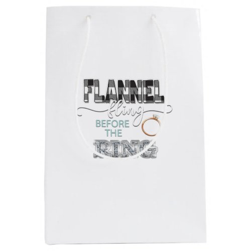 Flannel Fling Before the Ring Gift Bag _ White