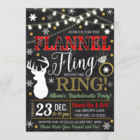 Flannel Fling Before The Ring Invitation