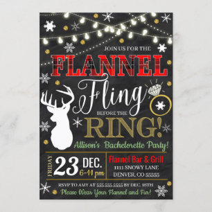 Flannel Fling Before The Ring Invitation