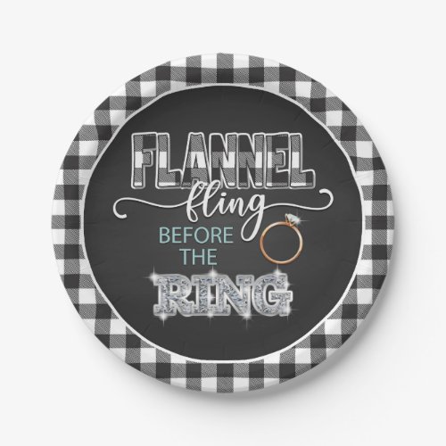 Flannel Fling Before the Ring Plate _ White