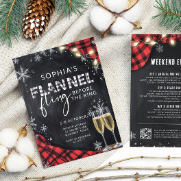 Flannel Fling Fall Bachelorette Party Weekend Invitation