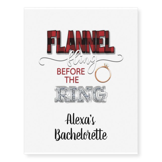 Flannel Fling Temporary Tattoos (Front)