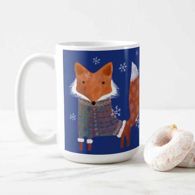 Flannel Fox Mug (With Donut)