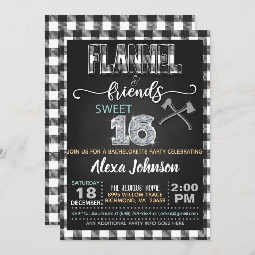 Flannel  Friends Party Invitation _ WH