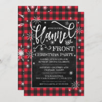 Flannel & Frost Christmas Party Invitation