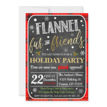 Flannel Fur & Friends Christmas Invitation