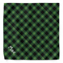 Flannel Green Buffalo Plaid Pattern Pet Name
