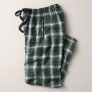 Flannel Green & White Mens's Pajama Pants
