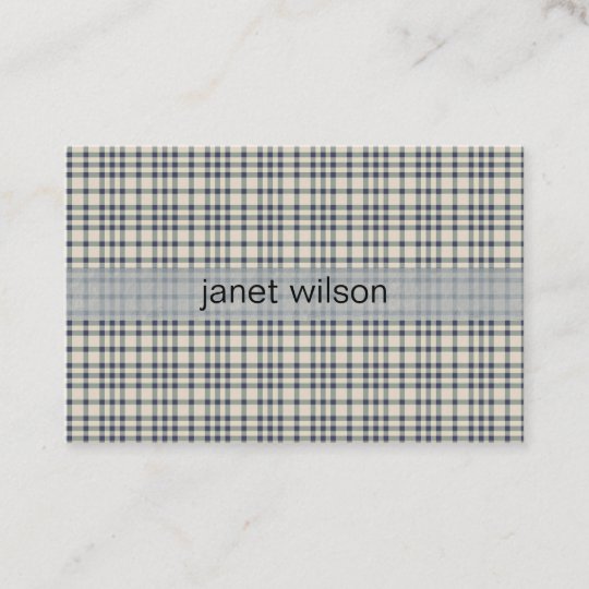 flannel pattern business card