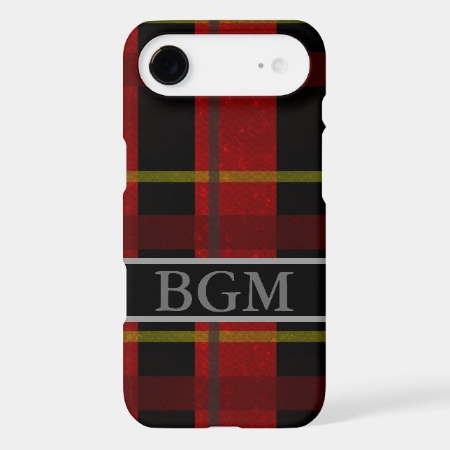 Flannel Phone Case with Monogram (Back)