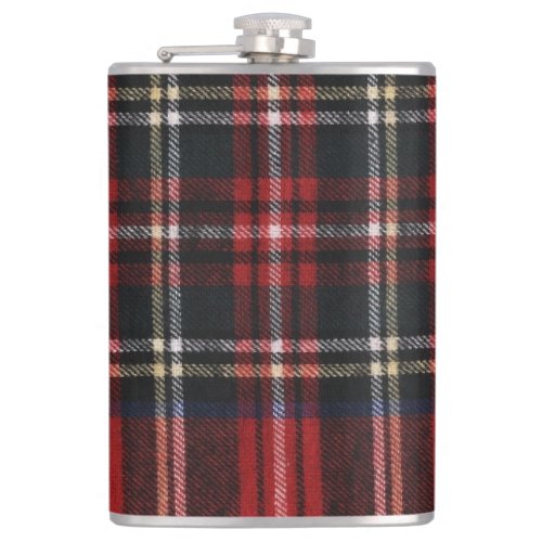 Flannel Print Vinyl Wrapped Flask