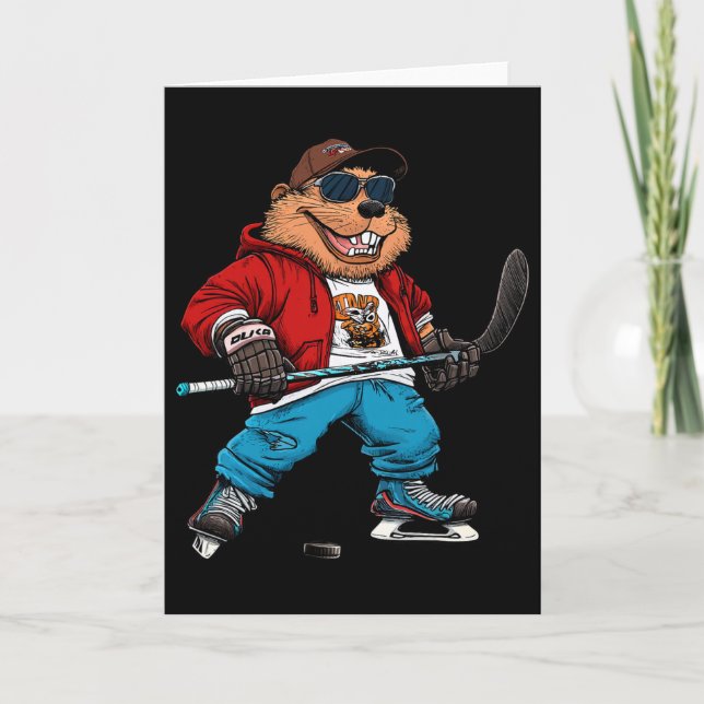 Flannelette Ice Hockey  Card (Front)