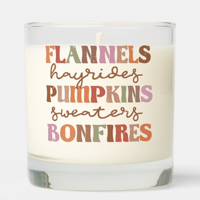 Flannels Pumpkins Bonfires Scented Candle (Front)