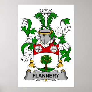 Flannery Family Crest Poster