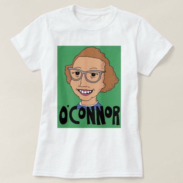 Flannery O'Connor t-shirt (Design Front)