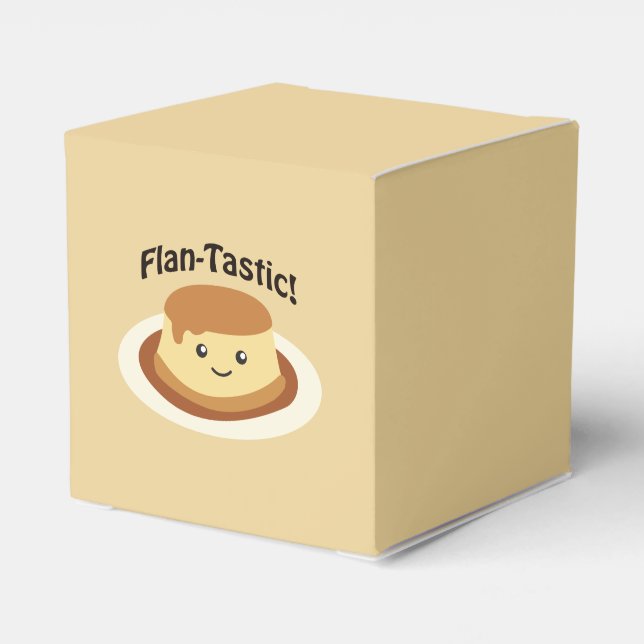Flantastic! Cute flan Favor Boxes (Back Side)