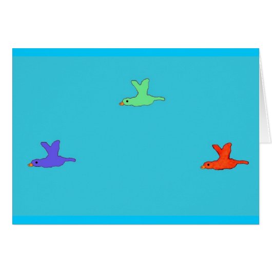 "Flap flap flap" card (Front Horizontal)