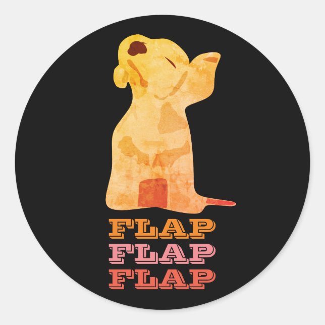 Flap Flap Flap Classic Round Sticker (Front)