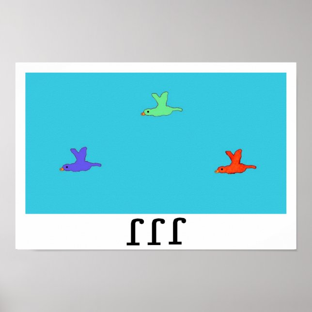 "Flap flap flap" poster (Front)