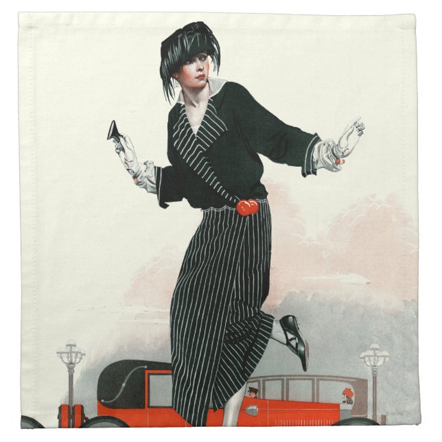 Flapper and Roadster Napkin (Front)
