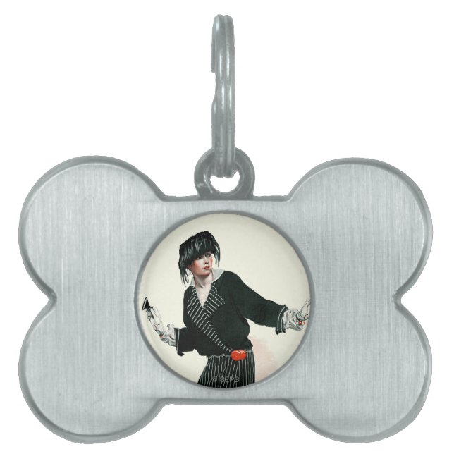 Flapper and Roadster Pet Name Tag (Front)