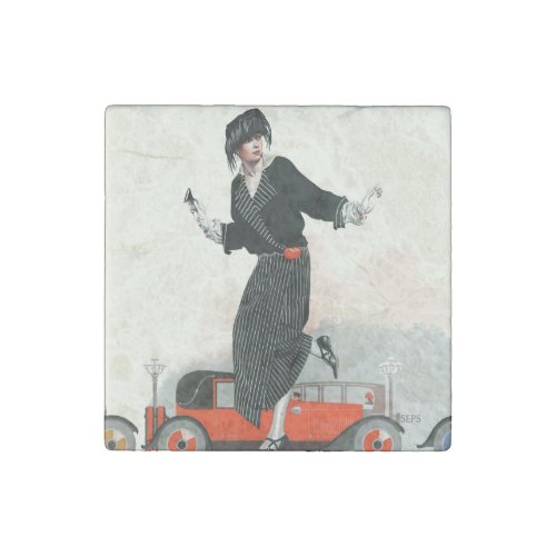 Flapper and Roadster Stone Magnet