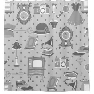 flapper antique nostalgia old fashioned decor shower curtain