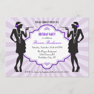 Flapper Birthday Party Invitation