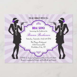 Flapper Bridal Shower Invitation